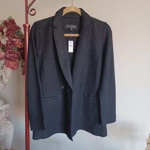 Talbots black boiled wool jacket 2P